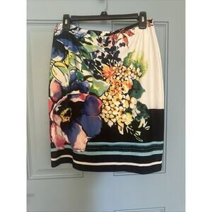 Women's‎ Straight Pencil Skirt Pink Black Multicolor WhiteFloral Silky PM Petite